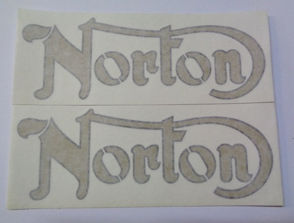 Norton Commando Tank Sticker, Gold / Pair