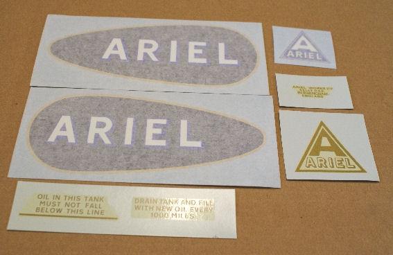 Ariel Transfer/Sticker Set for Vertical Engine Models 1932