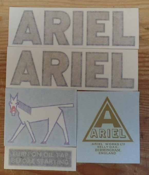 Ariel Transfer/Sticker Set with Gold Letters f. Tank