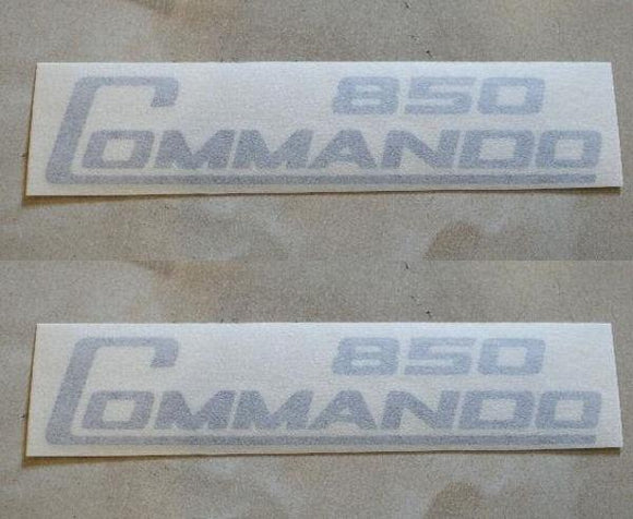 Norton Commando 850cc Sticker for Side Panel, Silver /Pair