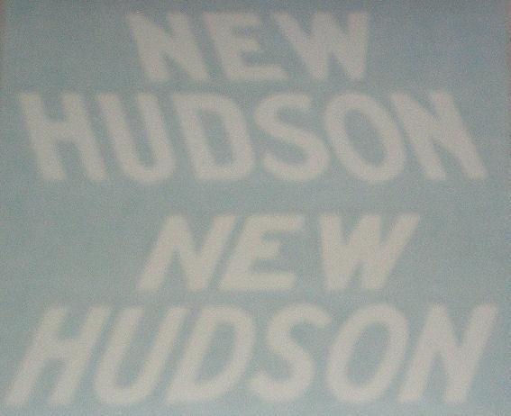 New Hudson tank Sticker Blocks in white 1931/32 /Pair