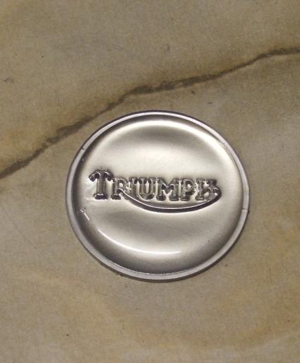 Triumph Petrol Tank Grommet Badge Silver / Chrome