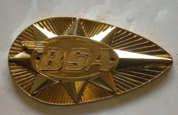 BSA Tank Badge Metal LHS