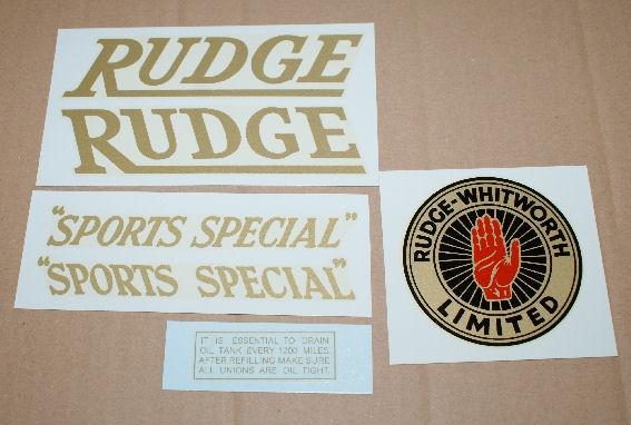 Rudge Sports Special 1939 Transfer Set
