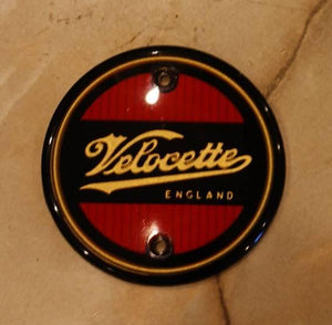 Velocette Tank Badge red round
