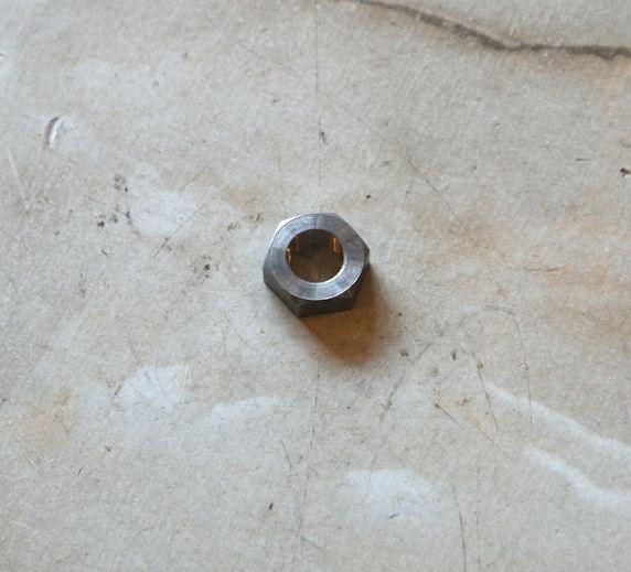 AJS/Matchless Nut retaining timing side pinion to axle, 7/16