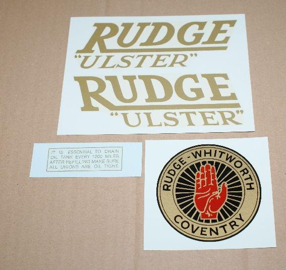 Rudge Ulster Transfer Set 1937/38