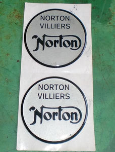Norton / Villiers Stick on Badges NOS