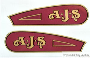 AJS Tank Sticker 1929 Pair