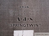 AJS Spares list for 1956
