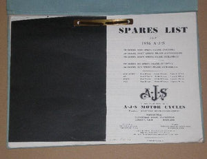 AJS Spares List for 1956