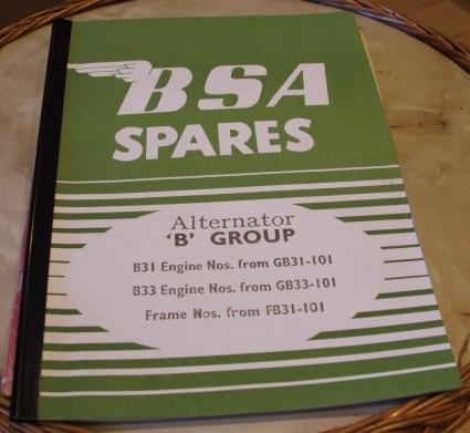 BSA Spareparts Book B31, B33