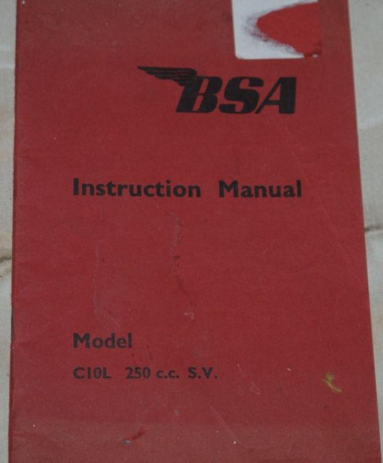 BSA Instruction manual, Model C10L 250cc c.c. S.V.