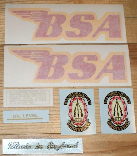 BSA Victor Special Transfer/Sticker Set 1969