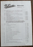 Velocette Motorräder Preisliste 1970, Price List  valid from 1.1.1970  in german language