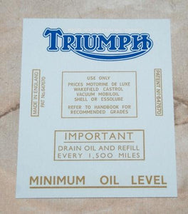 Triumph Transfer Set 1937 to 52 (3S,3H, 5H, 6S & 5T)