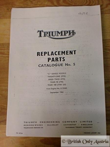 Triumph Replacement Parts Catalogue No.5, Copy