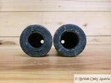 Amal Handlebar rubbers. Classic 7/8" + 1" x 115mm Replica /Pair, closed end