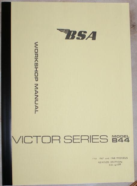 BSA Victor Series Mod. B44 Workshop Manual 1966-68