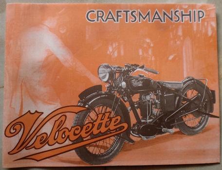 Velocette Craftmanship Sales 1933, Brochure