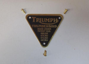 Triumph Thunderbird Patent Plate