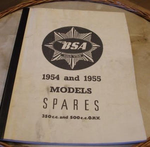 BSA Gold Star Spare parts Book 1954-1955