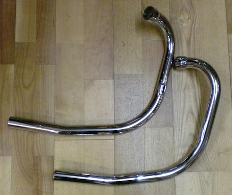 Triumph T140 Flanged Exhaust Pipe,  1 3/8