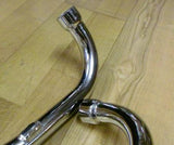 Triumph T140 Flanged Exhaust Pipe,  1 3/8"- Without Balance Pipe