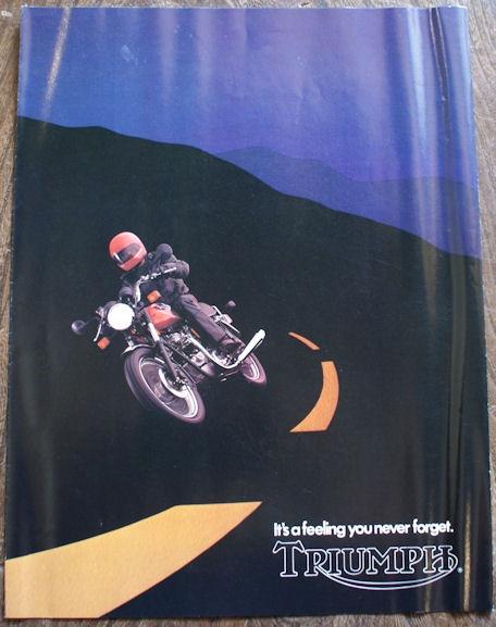 t's a feeling you never forget. Triumph, Brochure