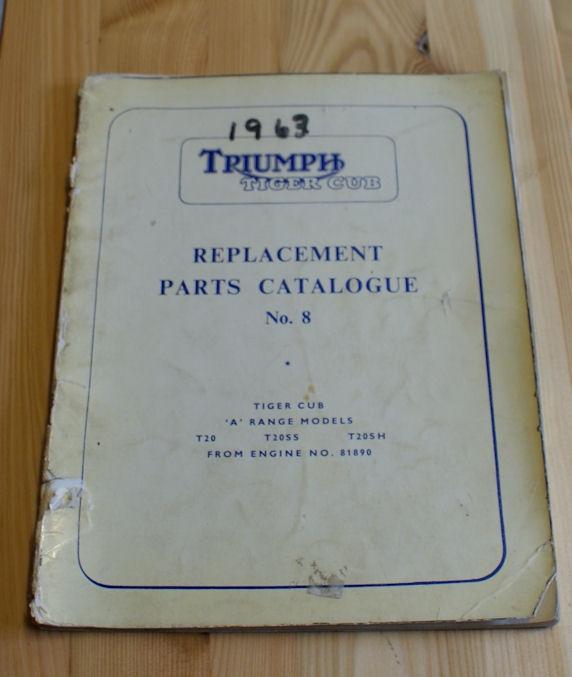 Triumph Replacement Parts Catalogue No. 8 1963