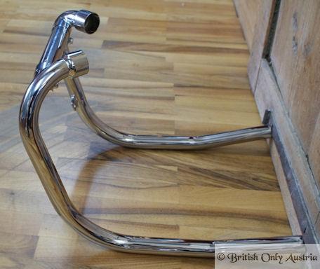Triumph T140 Exhaust Pipes, Push over, with balance pipe /Pair 1 3/8