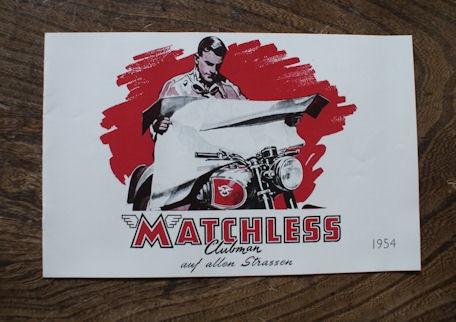 Matchless Clubman auf allen Strassen 1954, Brochure
