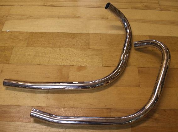Triumph Exhaust Pipes T140 Push In /Pair 1 3/8