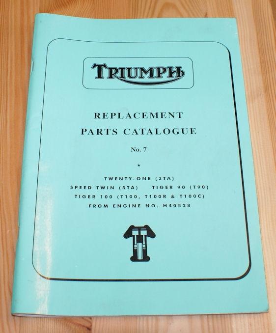 Triumph Replacement Parts Catalogue No. 7