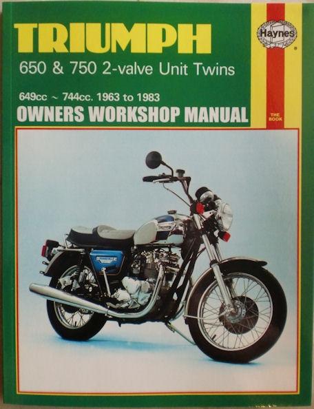 Triumph 650 & 750 2-valve Unit Twins 1963-1983 Owners Workshop Manual