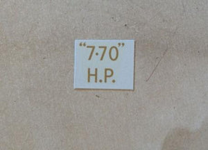 BSA "7.70" H.P. Transfer for rear Number Plate 1927-31