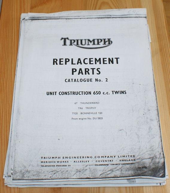Triumph Replacement Parts Catalogue No. 2/Copy
