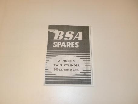 BSA Spares List 1949-53 BSA A7/A10 copy