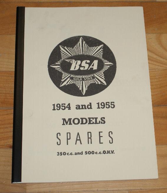 BSA Parts Book 350/500cc O.H.V 1954-55