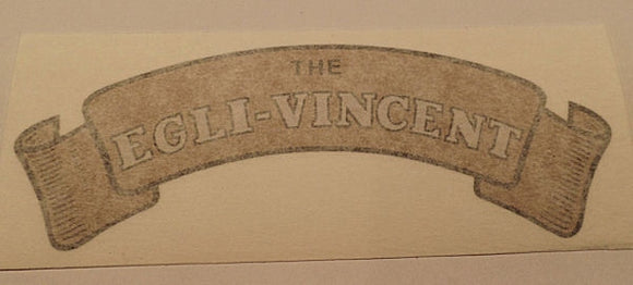 The Egli-Vincent, Tank Sticker, all years