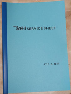 ervice Sheet BSA C15/B40