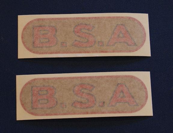 BSA Tank Sticker / Pair 1937/38