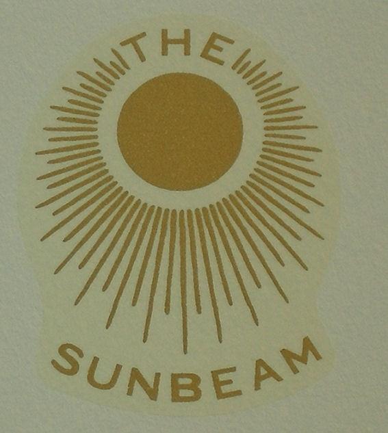 Sunbeam Transfer for Headstock, all years