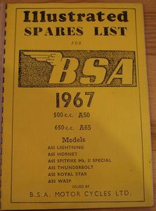 Illustrated Spares List for BSA 1967