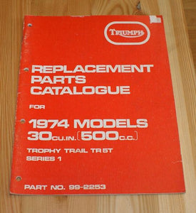 Triumph Replacement Parts Catalogue 1974