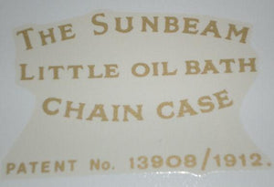 Sunbeam Transfer for Chaincase, all years