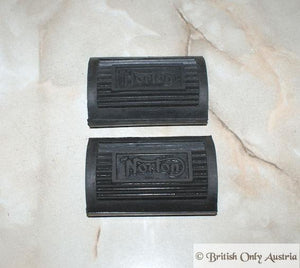 Norton Footrest Pedal Rubbers /Pair with Logo